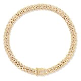 Gold Dog Chain Collars,Walking Gold Dog Metal Link Chain Choke Collar with Design Secure Buckle,Pet