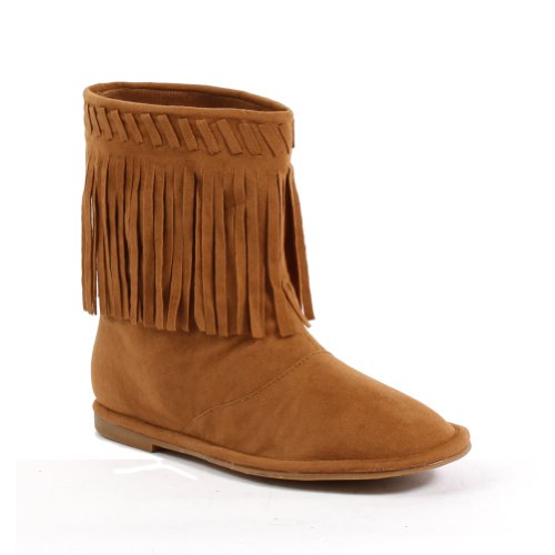 Ellie Shoes - Meeko Fringe Child Boot - Medium Brown2