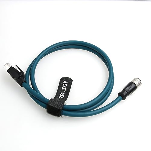 Cable Ethernet Cat 7e M12 a RJ45 1 m miniatura 4