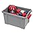 IRIS USA 5 Gallon Lockable Storage Totes with Lids, 6 Pack - Gray, Heavy-Duty Durable Stackable Containers, Large Garage Organizing Bins Moving Tubs, Rugged Sturdy Equipment Utility Tool Box