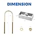 Universal Leaf Spring Lowering Block Kit, 1.5 Inch, 2-1/2