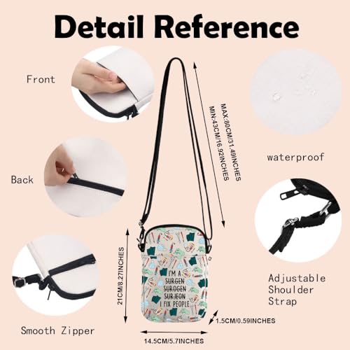 MNIGIU Funny Surgeon Gift Surgical Tech Crossbody Bag Surgeon Graduation Gift Surgical Technologist Gift2