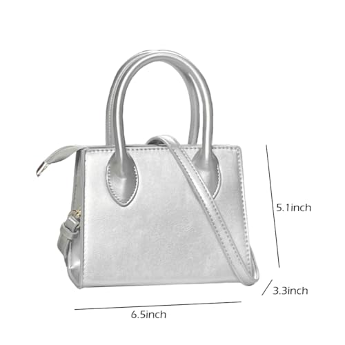 Image of Small crossbody tote bags for women faux leather cute clutch mini purses and handbags