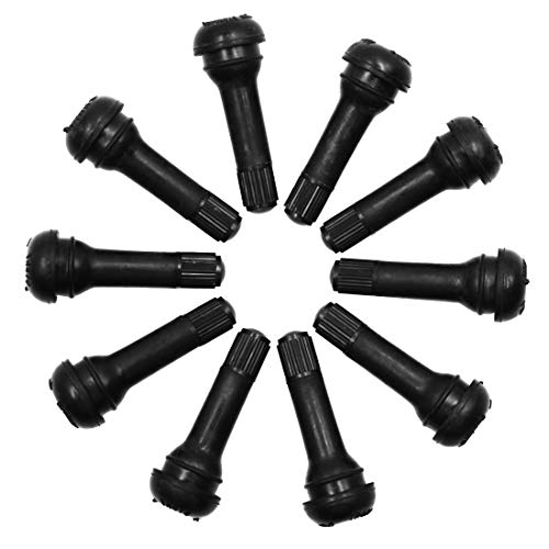 uxcell 10PCS TR414 Tire Rubber Valve Stem Snap in Valve Stems Caps Black for Cars Trucks Motorcycles