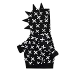 Infant Toddler Baby Hoodie Shirts Cute Dinosaur Cross Pattern Kids Zipper Black Tops (12-18 Months,...