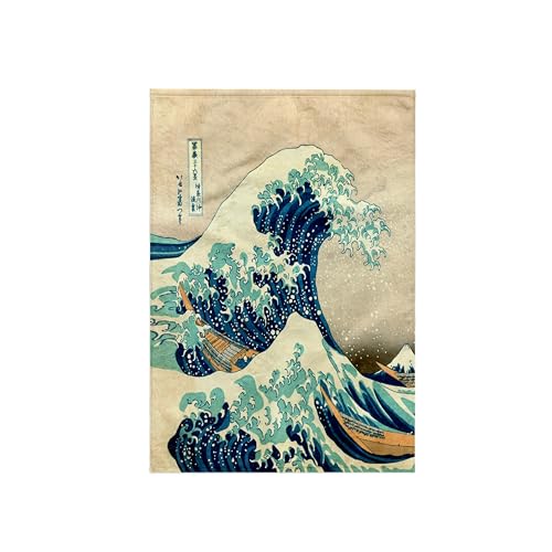 3dRose The Wave Off Kanagawa by Japanese Artist Hokusai, Dramatic Blue Sea Ocean Ukiyo-E Print 1830" Towel, Cotton Polyester, Multi-Colour, 15 x 22-Inch