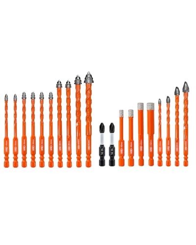 Foret sec BGTEC de 10 pièces et forets en carbure cémenté 5 à 12mm pour percer le carrelage dur