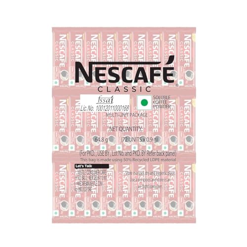 Image of Nescafae Classic Instant Coffee Sachets Pack of 300 | Classic Instant Coffee | Pack Of 100
