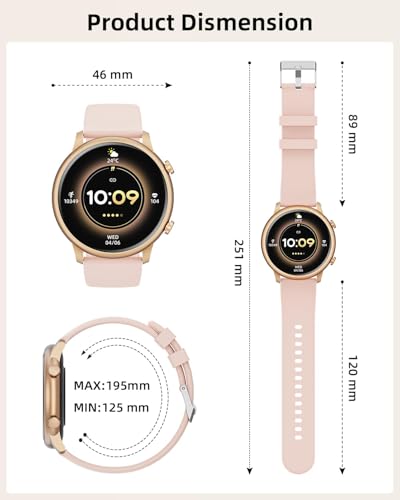 Smartwatch (Odpowiadaj/Rozmawia), 1,39" Smartwatch dla Mężczyzn i Kobiet z monitorem tętna/snu/SpO2/stresu, ponad 100 trybami sportowymi, wodoodporny IP68 Fitness Smartwatch dla Android i iOS