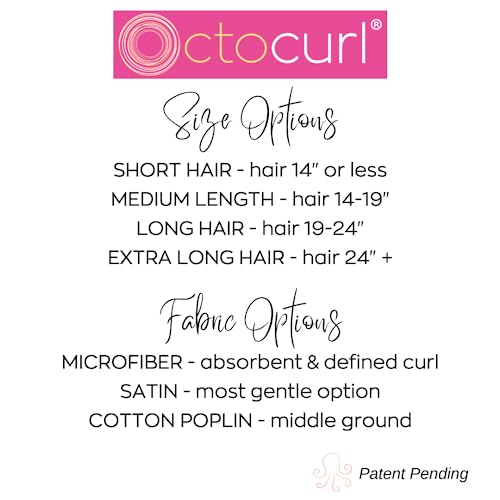 Octocurl Heatless Hair Curler Medium Length (Cotton Poplin) - Hair Rollers To Sleep In - Heatless Curling Headband (Medium Length - Methinks Pink) #TOP3