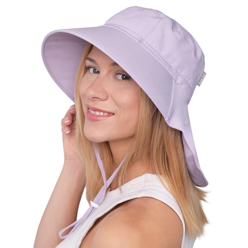 Image of JAN & JUL Water Resistant Sun Hat with UV Protection and Neck Flap for Men and Women