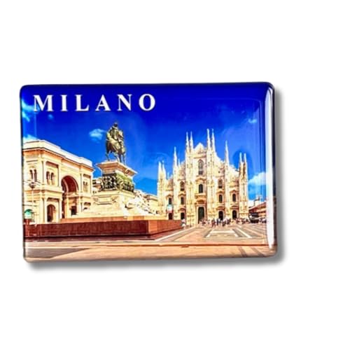 Italia Milano Magnet Souvenir di Milano – Calamita da Frigorifero, Magnete Decorativo con Duomo di Milano, Idea Regalo Turistica dall’Italia 120825