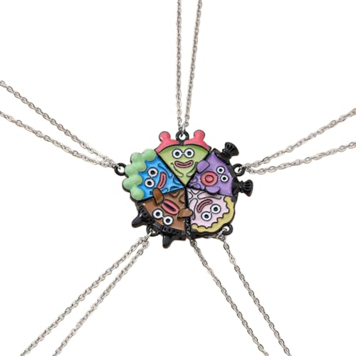 5 Pieces Friendship Necklaces Best Friend Pizza Pendant Necklace Necklace Adjustable Length