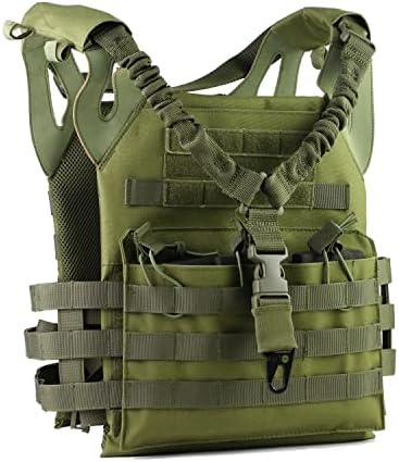 ABENAKI Outdoor Tactical Vest for Men Molle Breathable JPC Airsoft Vest Paintball Protective Vest Modular Military Vest (OD Green)
