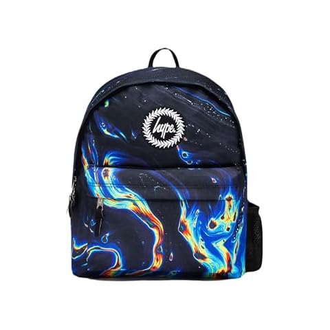 Hype Boy's Rainbow Marble Backpack with Features Cover