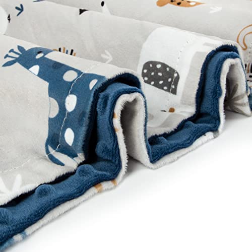 Boritar Minky Baby Blanket For Baby Boys And Girls, Soft Double Layered With Dotted Backing, Animal Print Design, Perfect For Nursery, Cribs, Strollers 30 X 40 Inches (75X100Cm) #TOP3