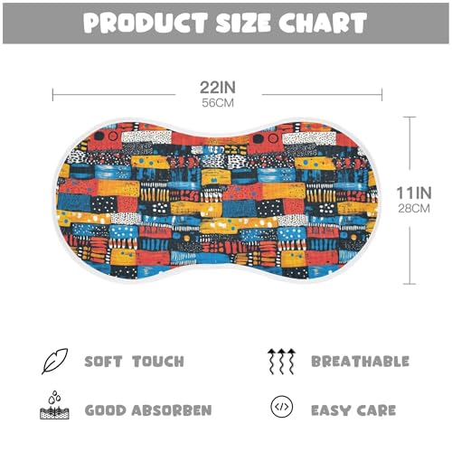 xigua African Texture Baby Burp Cloths for Newborn Boys and Girls 1 Pack, Soft & Absorbent Cotton Baby Burp Cloth, Baby Washcloths, Newborn Towel, Burp Rags4