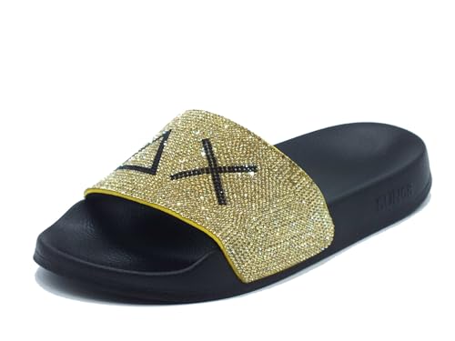 Sun68 Ciabatta Nero Oro claquettes de plage et piscine chic