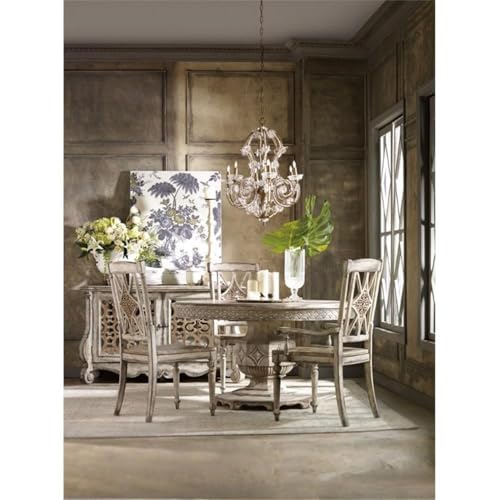 Extendable-Wood-Dining-Table-in-Distressed-Vintage-White Extendable Wood Dining Table in Distressed Vintage White