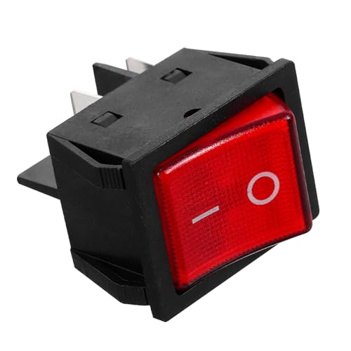 GRIRIW Stylish Car Toggle Switch Replacement Led Boat Switch 4 Position Rocker for Vehicle 30a /250v Easy Installation