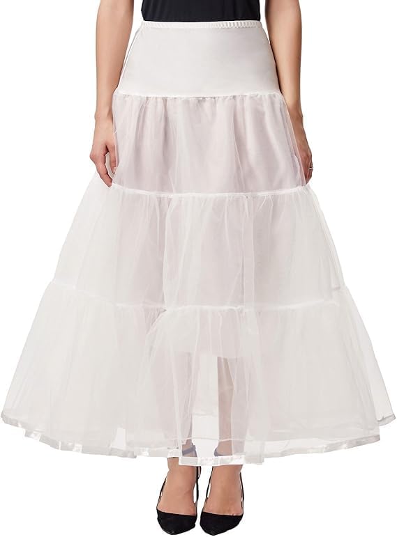 GRACE KARIN Women's Ankle Length Petticoats Wedding Slips Plus Size S-3X - Image 2