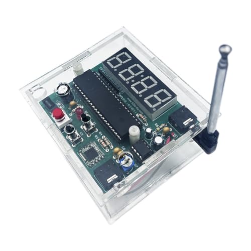 Iyalezirk Mini FM Radio Digital Kit Display Tubo Electrónico Soldering Practice Adjustable Frequency PCB Welding Project Assembly