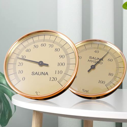 NEIQIUWING Termometro bimetallico senza batteria e igrometro per misurazioni precise della sauna!