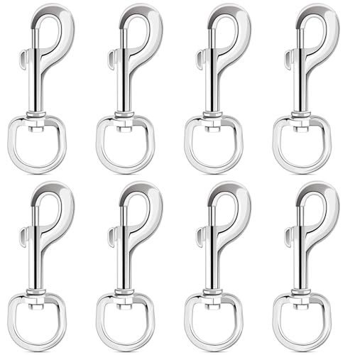 ERKOON 3.5 Inch Swivel Eye Bolt Snap Hooks 154Lbs Load Capacity Zinc Alloy Single Ended Flag Clips Heavy Duty Trigger Bolt Hooks
