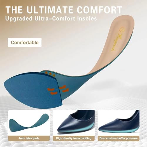 Image of Womens High Heels 4 Inch Closed Pointed Toe Pumps Stiletto Heels for Women Dress Sexy Wedding Pumps