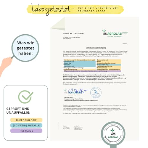 Bio Johanniskraut hochdosiert | mit Passionsblume | Extrakte aus Europa | Laborgeprüft | Hypericin - Flavonoide | Vegan - ohne Zusatzstoffe | Deutsche Produktion von Vegavero