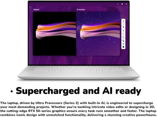 Image of NewDell 16 Premium (XPS16 2025) AI Laptop 16.3 inch OLED 4K UHD+ (3840x2400) TouchScreen Ultra 7 Processor 255H 32GB RAM 2TB SSD Geforce RTX 5070 8GB GDDR7 Graphics Backlit RGB-IR Cam Fingerprint Win Home