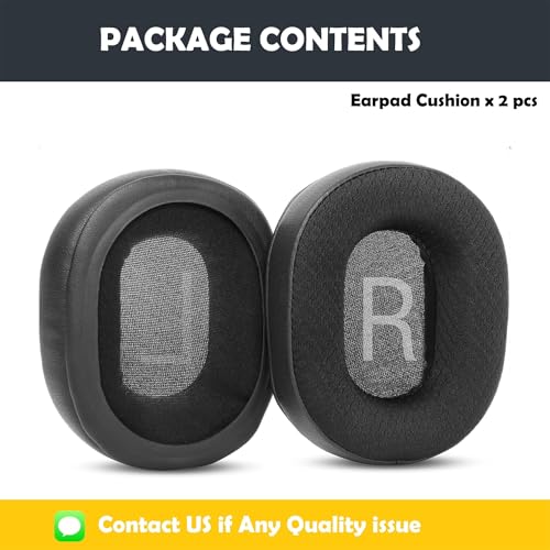 Almohadillas de repuesto para auriculares compatibles con KVIDIO WH201A, con tela transpirable y espuma de alta densidad miniatura 6