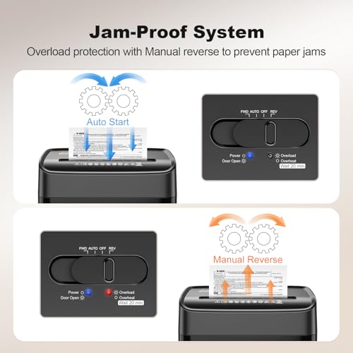 Image of Bonsaii 10-Sheet High-Security Micro-Cut Paper Shredder, Credit Card /Staples /Clips Shredders for Office and Home Use, 3.5-Gallon Pullout Wastebasket with Large Transparent Window (C220-B)