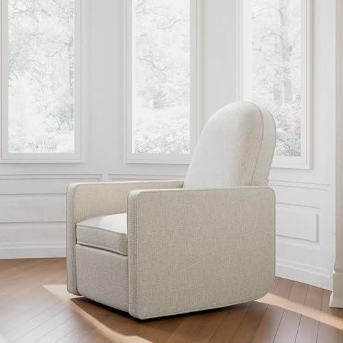 Image of Graco Olivia Nursery Power Recliner Swivel Glider, Dune Basketweave | Smaller Profile for Smaller Rooms, OEKO-TEX 100 Certified, Dual-USB Charging Port, Durable Metal Base, Glider Rocking Chair