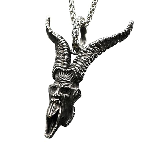 Pendentif tête de chèvre collier homme look hiphop street pour vos sorties