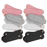 BAZEITFLOW 20 Stück USB Kabelhalter und Telefonkabelhalter aus Pu Leder...