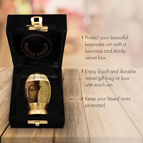 Image of Golden Buddha Cremation Urn for Ashes Adult Male - Personalized Cremation Urn for Ashes for Women Decorative Urns Beautifully Handcrafted