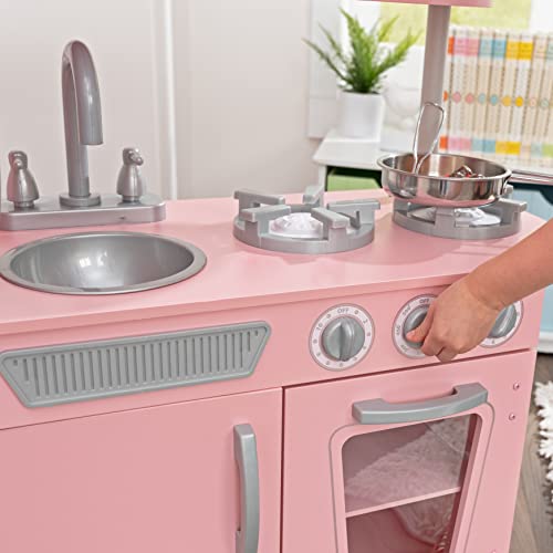 Kidkraft Vintage Wooden Play Kitchen With Pretend Ice Maker And Play Phone, Pink, Gift For Ages 3+ #TOP3