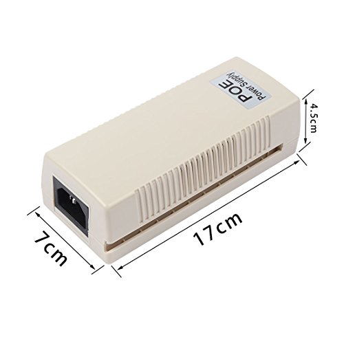 Aexit 48V Inyector de adaptadores de red POE 2 puertos sobre Ethernet Switch Splitter Adaptador de suministro de red Powerline blanco miniatura 2