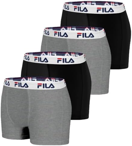 FILA Men's Fila Boxer Fi/1bcx4/Fu5016 Boxer Shorts (pack of 4)