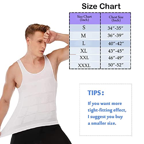Image of Olivio Men's Slimming Body Shaper Vest Shirt Abs Abdomen Slim Stretchable Tummy Tucker Vest