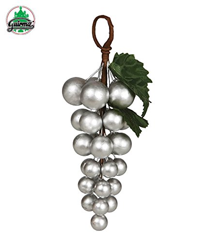 Partylandia Shop Grappe de Raisin Argent, 17 cm