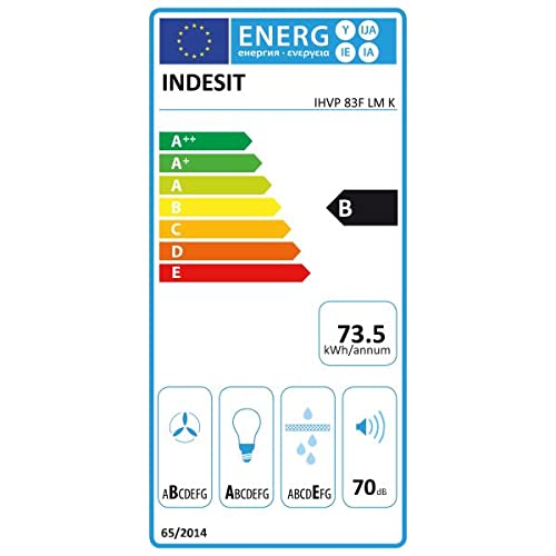 INDESIT Hotte décorative 80 cm 647 m3h verre IHVP83FLMK - vue 9