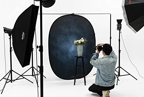 Kate Dark Blue Collapsible Backdrop For Photography Brown Pop Up Photo Backdrops Portable Folding Background For Portrait, Live Streaming, 5X6.5Ft #TOP4