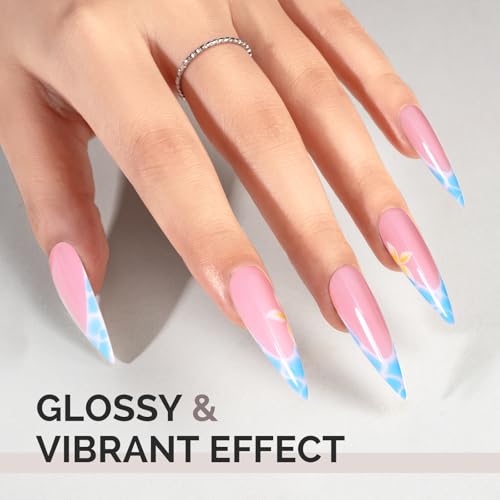 Image of MelodySusie 0.5fl oz Peachy Pink Gel Nail Polish, Nails Soak Off UV LED Baby Pink Gel Polish Gift for Women Nail Art Manicure Salon DIY Nail Design Decoration at Home-A2606