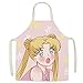 YouTownEU Grembiule Sailor Moon Cotone Lino Bambini Adulti Stampa Grembiuli da Cucina Unisex Dinner Party Bavaglino Divertente Grembiule da Pulizia Grembiule