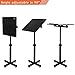 Bonnlo Classic Lectern Podium Stand, Height Adjustable Mobile Podium, Multi-Purpose Tabletop for Speech, Lecture, Church, Reading or Laptop Desk with Edge Stopper, Black