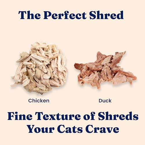 Image of Solid Gold Wet Cat Food Shreds in Gravy - Healthy Canned Cat Food Made w /Real Chicken & Duck Shreds, Vitamins & Minerals - Grain Free & Gluten Free Canned Meals for Cats & Kittens - 24ct /3oz Can