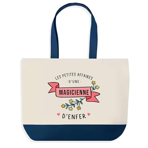 Sac de shopping bleu cabas de course Planetee grand volume idée cadeau collègue original