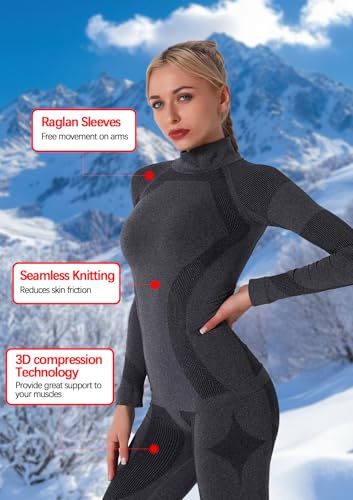 Couche de base chaude femme pour entraînement de ski et sessions de yoga